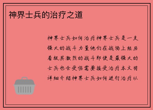 神界士兵的治疗之道